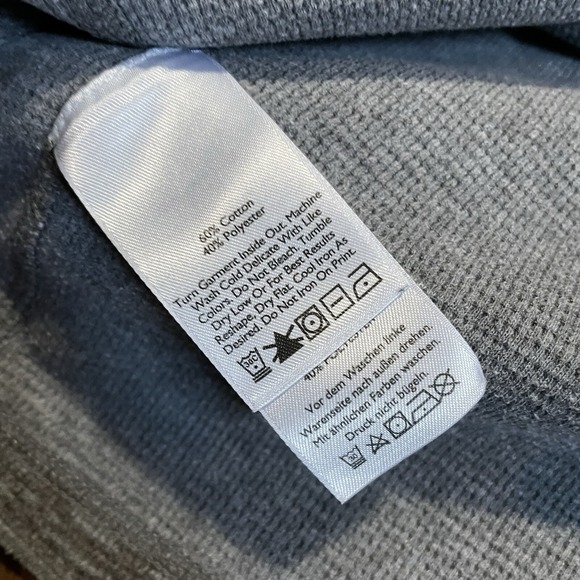 Eddie Bauer Shirt Thermal Aztec Waffle Knit Southwest Crewneck Mens XLT - Picture 4 of 7